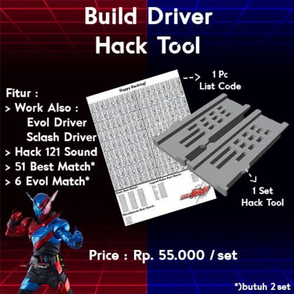 ALAT HACK TOOL DX BUILD DRIVER FULLBOTTLE EVOL EVOLT KAMEN RIDER