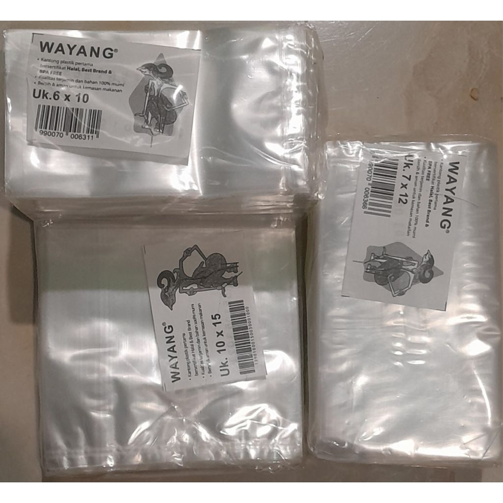 platik pp wayang 7x12,10x15,6x10