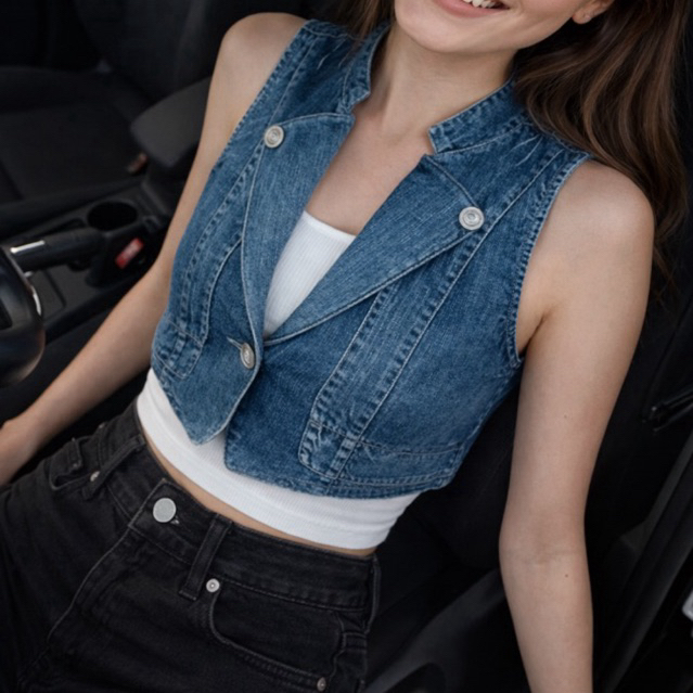 GAUDI | Denim Vest Crop
