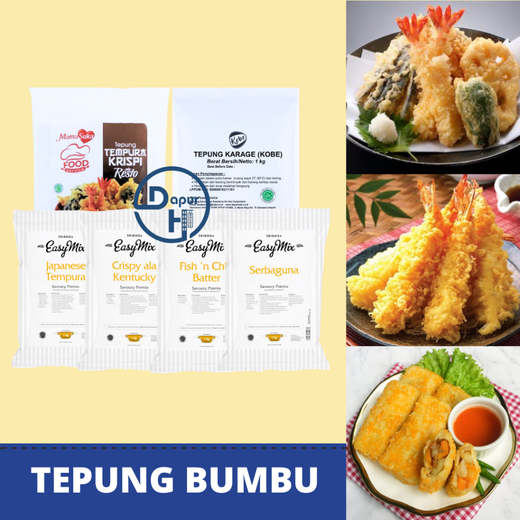 TEPUNG BUMBU 1 Kg Halal // EasyMix Mamasuka Kobe Nissin Lencana Merah // Tepung Karage TempuraKentuc