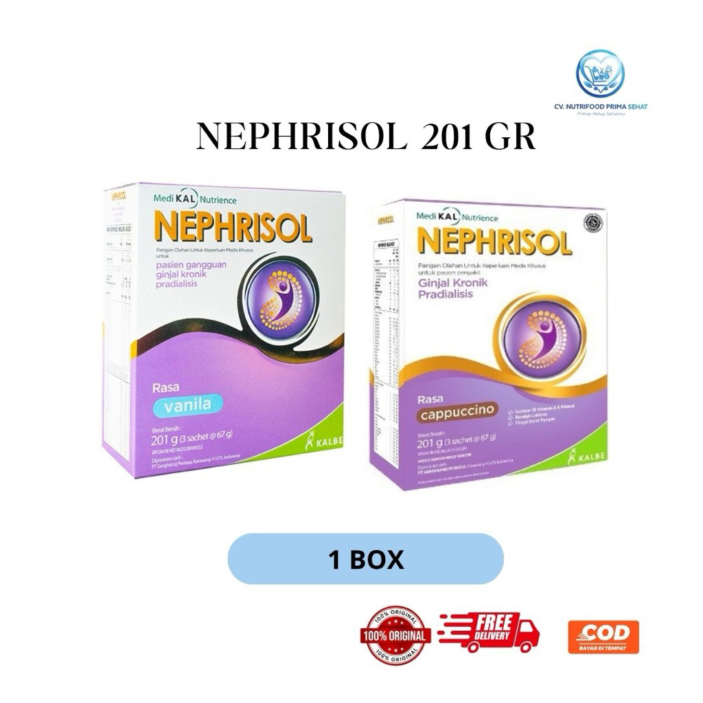Nephrisol 201gr Susu Nutrisi Ginjal Rendah Protein & Elektrolit – Dukungan Pasien Gangguan Ginjal