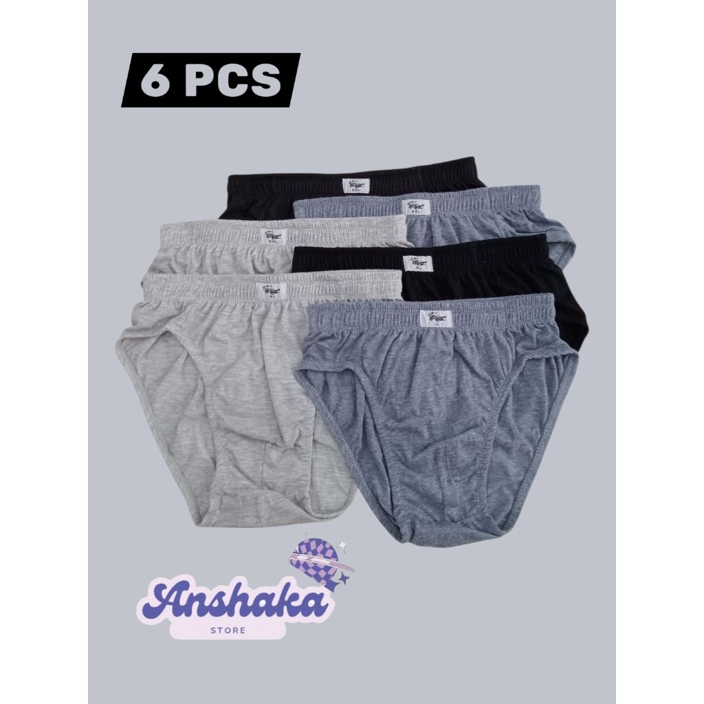 celana dalam pria katun premium 6 pcs