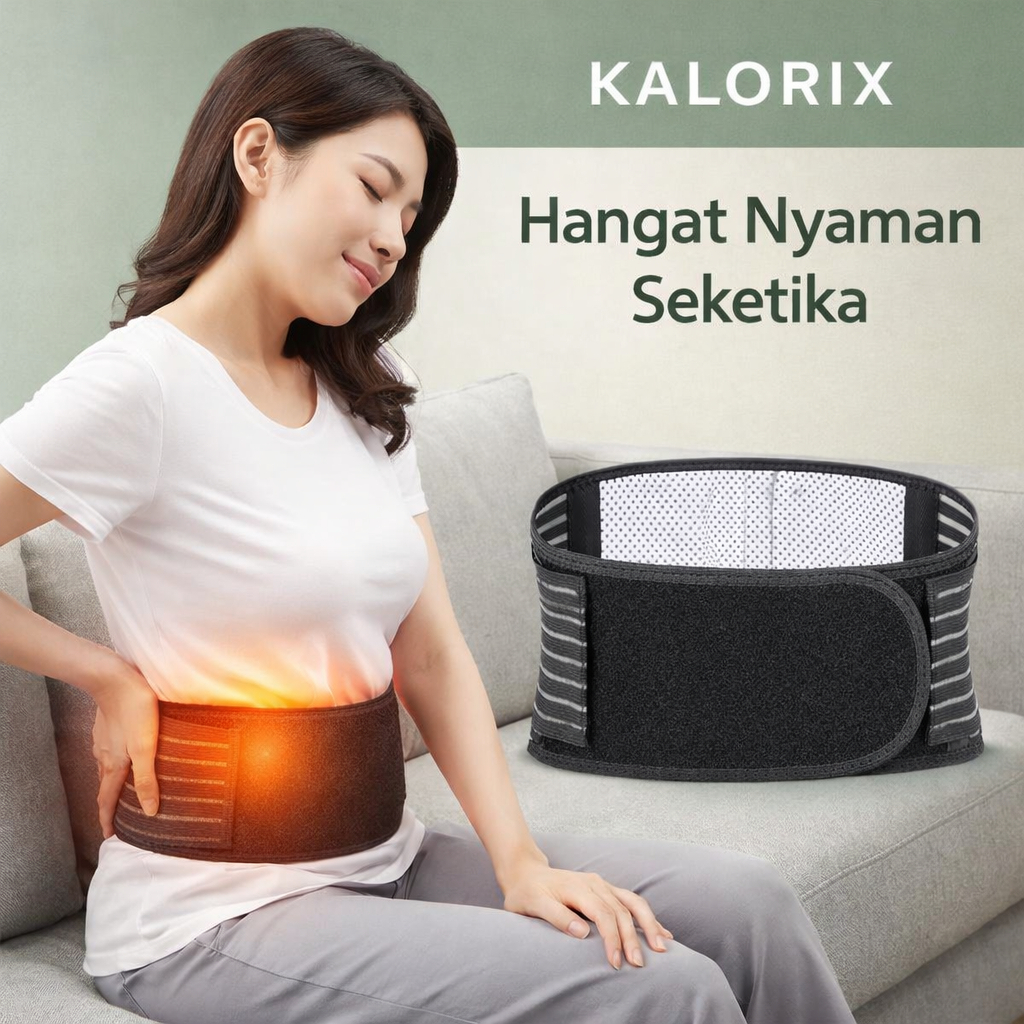 Korset Pinggang Magnet Terapi Nyeri Saraf Kejepit Sakit Pinggang Sabuk Belt Lumbar Wanita Pria