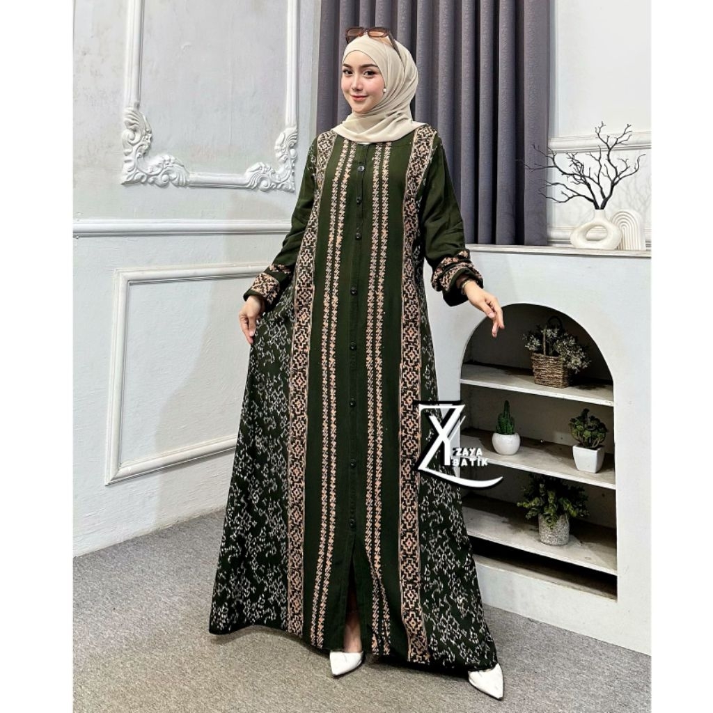 Gamis twill ory/Gamis twill/Gamis twill ori Pekalongan/gamis twill busui kancing depan