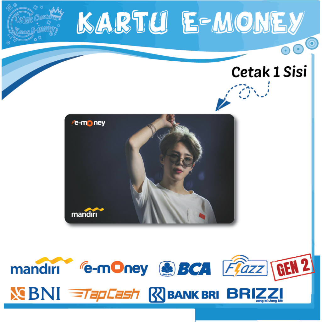 KARTU E MONEY E TOLL KPOP KOREA BTS KOREA EMONEY MANDIRI BCA BNI BRI - 1 SISI