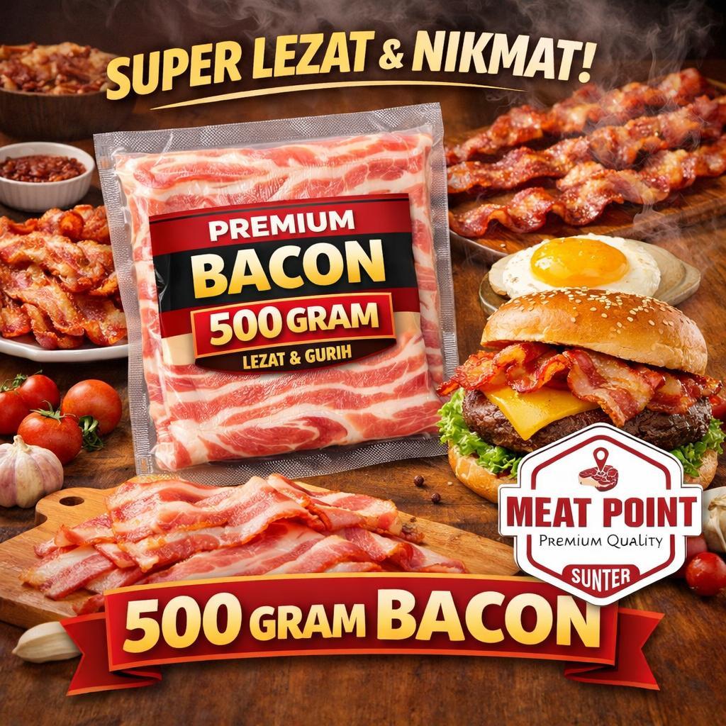 BACON BABI (Pork Bacon/ Daging Babi Asap) - FROZEN FOOD - Premium