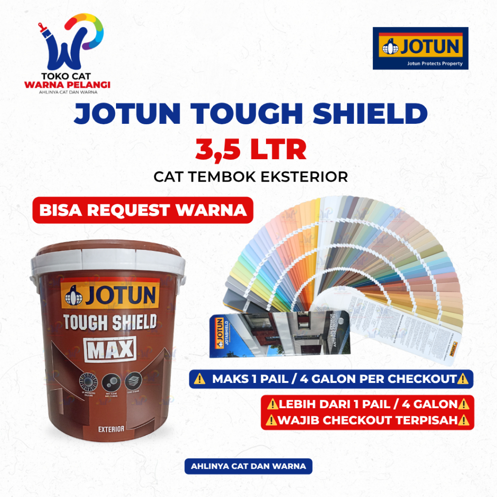 Cat Tembok Exterior JOTUN Tough Shield Max 3,5 Liter (5 KG) | Cat Jotun Tembok Luar Tough Shield  Ma
