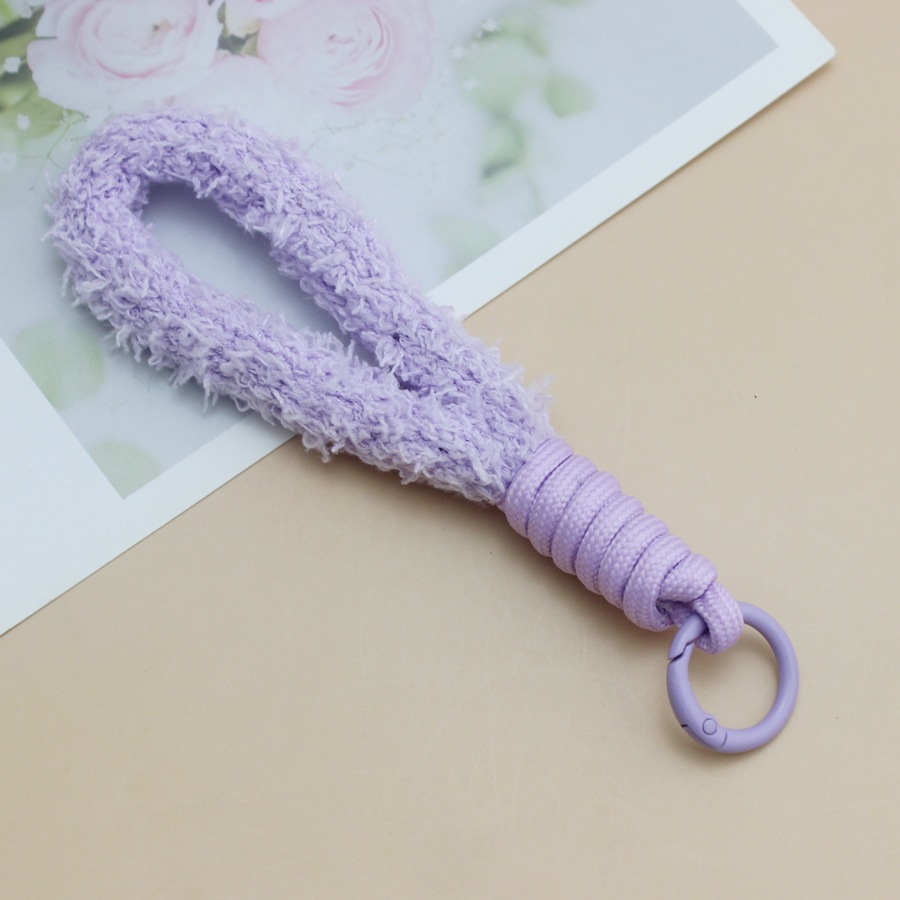 tali gantungan hp bulu | strap hp | gantungan tas girl gift 0003 purple