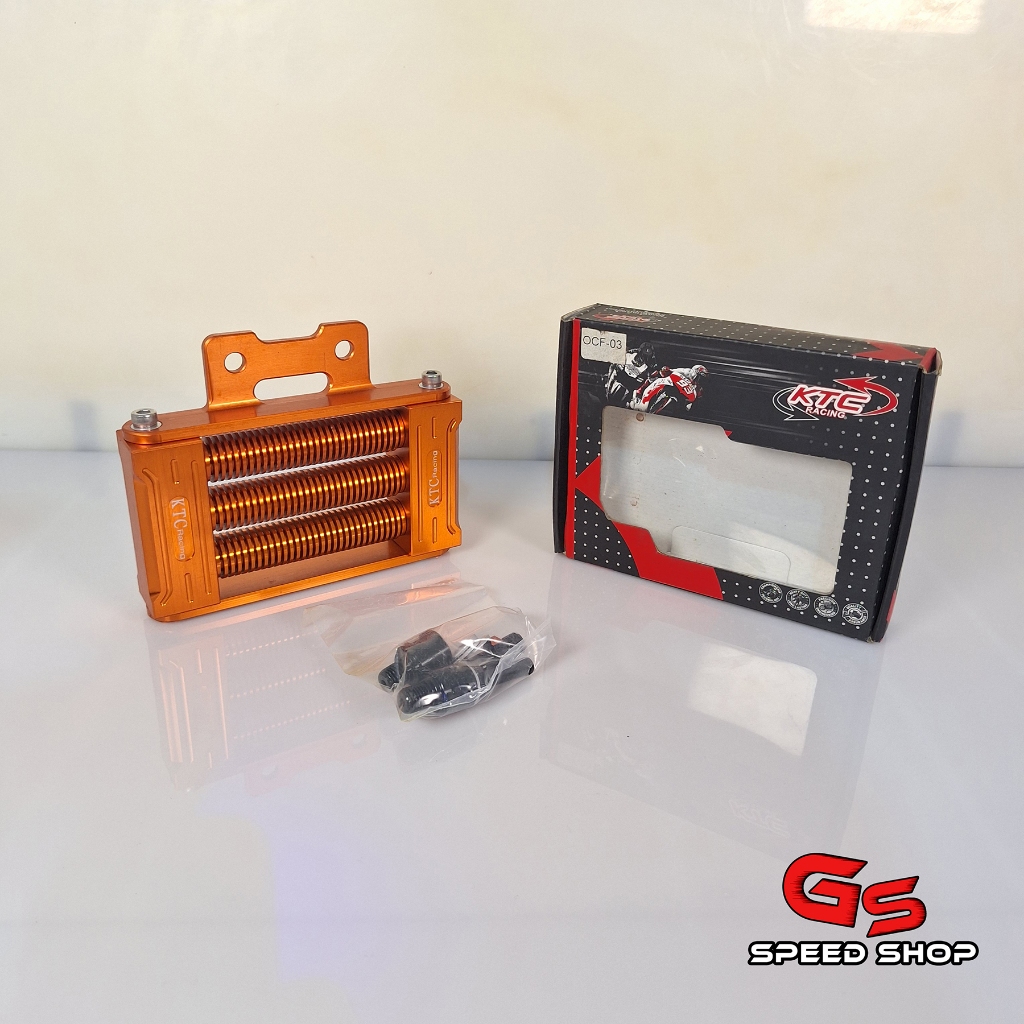 Oil Cooler Pendingin Oli Mesin KTC Racing Satria FU 150 Karbu Full Alumunium CNC