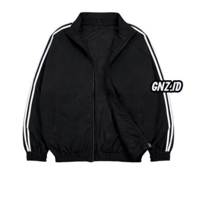 Jaket Tracktop pria dewasa - Black Polos