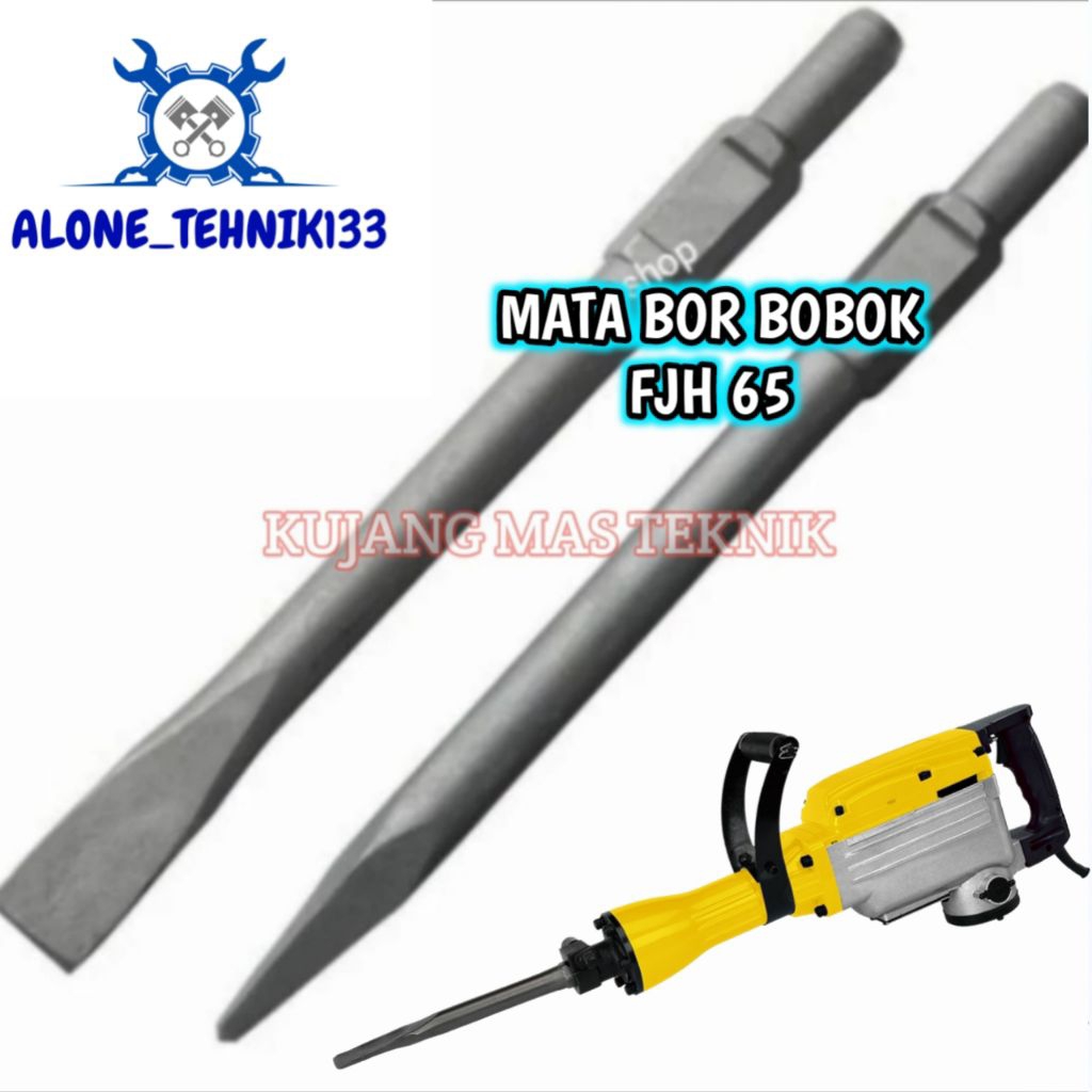 MATA BOR BOBOK DEMOLITION HAMMER HEX 30 MATA BOR UNTUK MESIN BOR BOBOK FJH65 FISCH FJH65 FLAT / POIN
