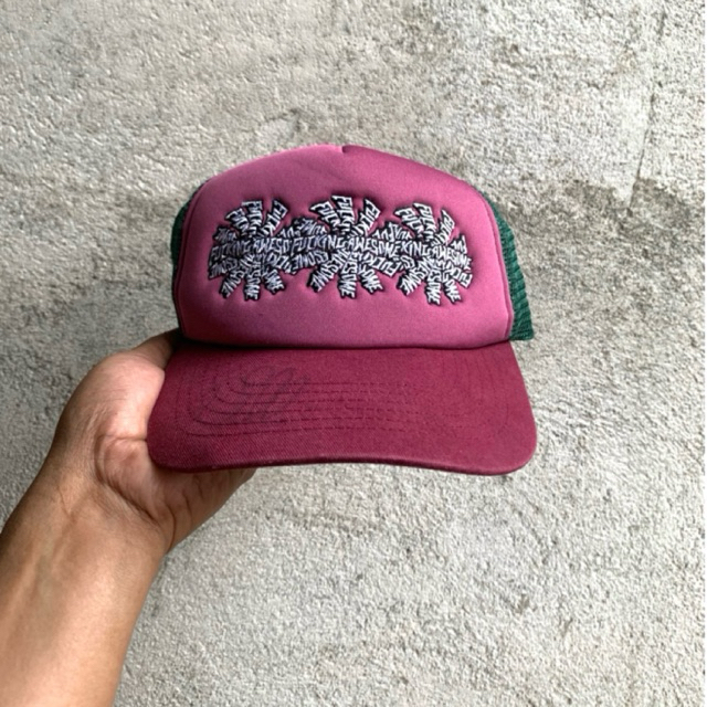 Fucking Awesome Three Spiral Trucker Hat