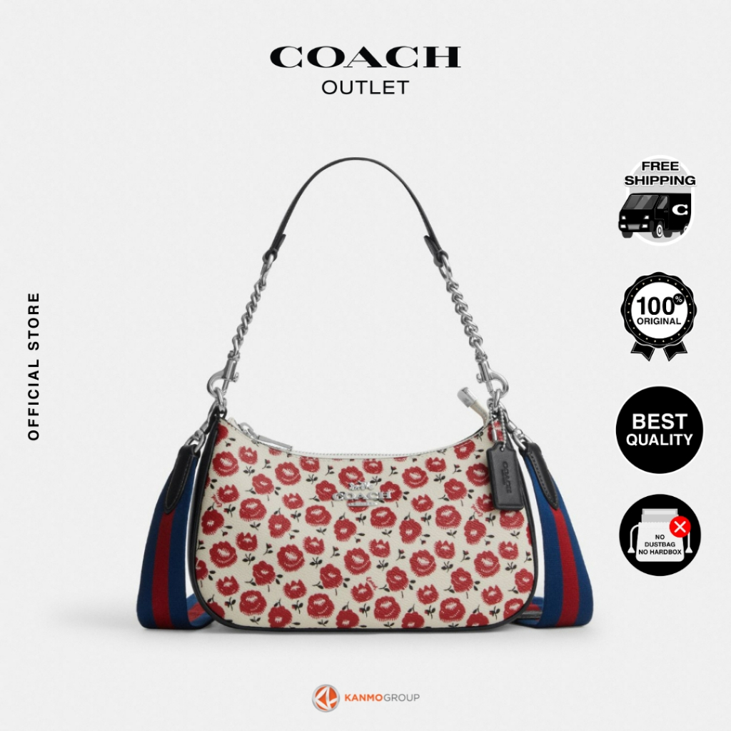 Coach Teri Shoulder Bag With Floral Print -Tas Bahu Wanita