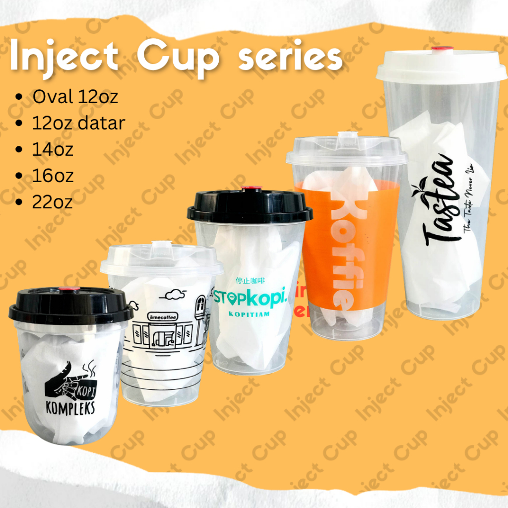 Sablon Cup PP Injection + Tutup ANTI BOCOR