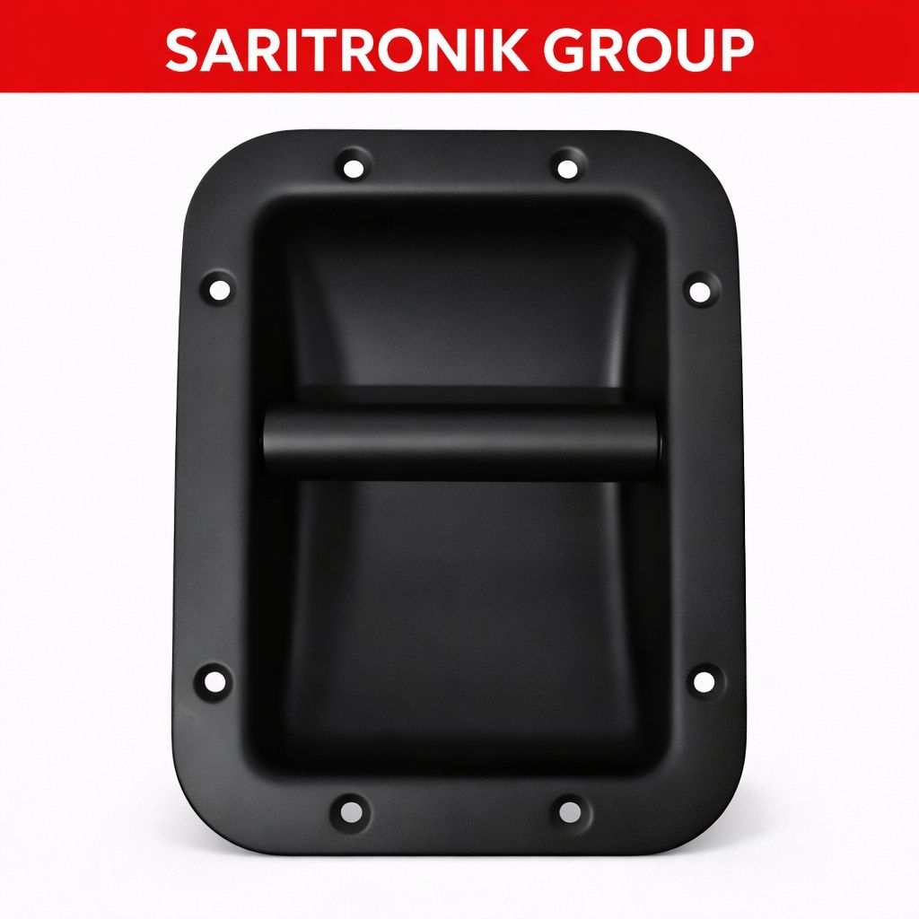 HANDLE BOX SPEAKER SUBWOFER IMPORT MODEL OVAL BAHAN BESI UKURAN 22X16X5.5 CM