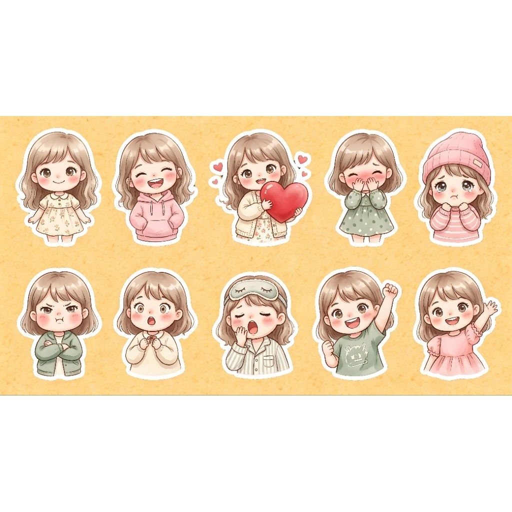 Sticker Packs Cute Chibi Girl