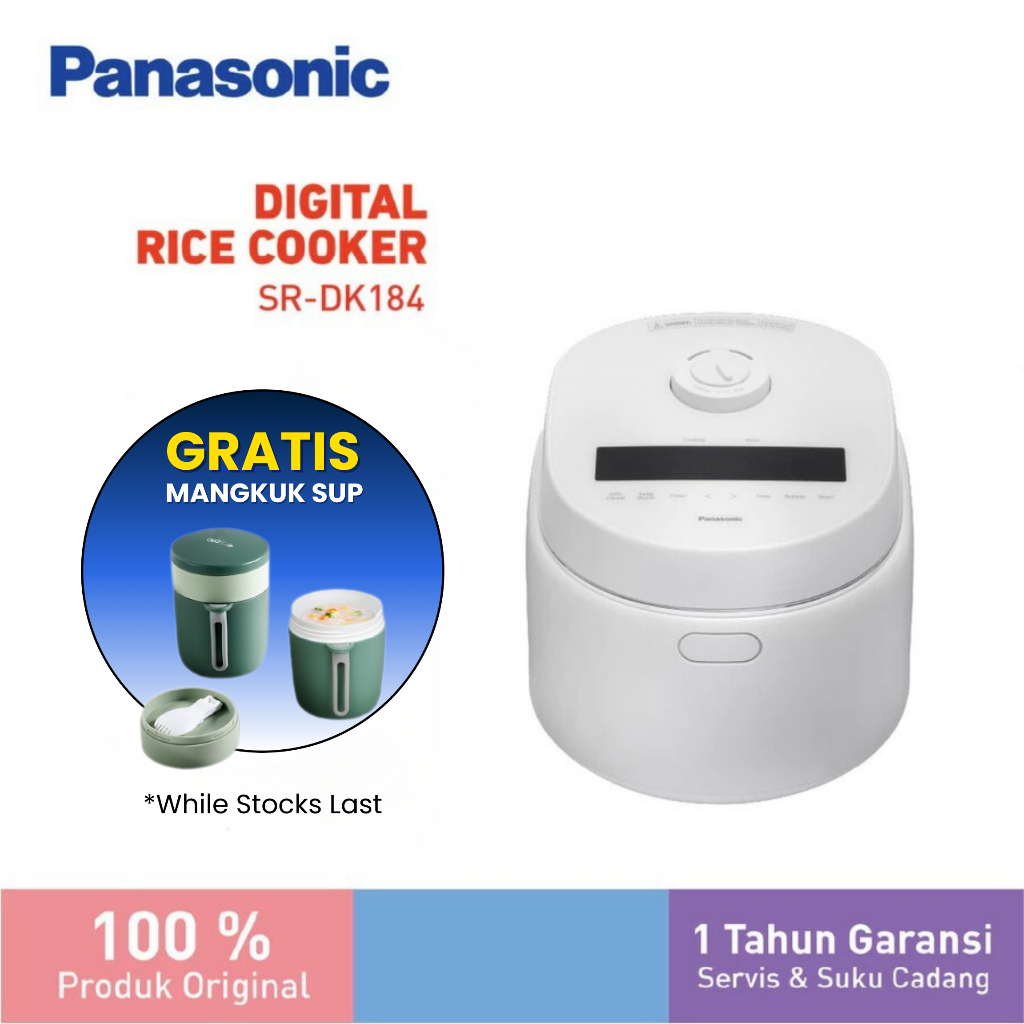 Panasonic SR-DK184WSR Multifunctional Digital Rice Cooker [1.8L]