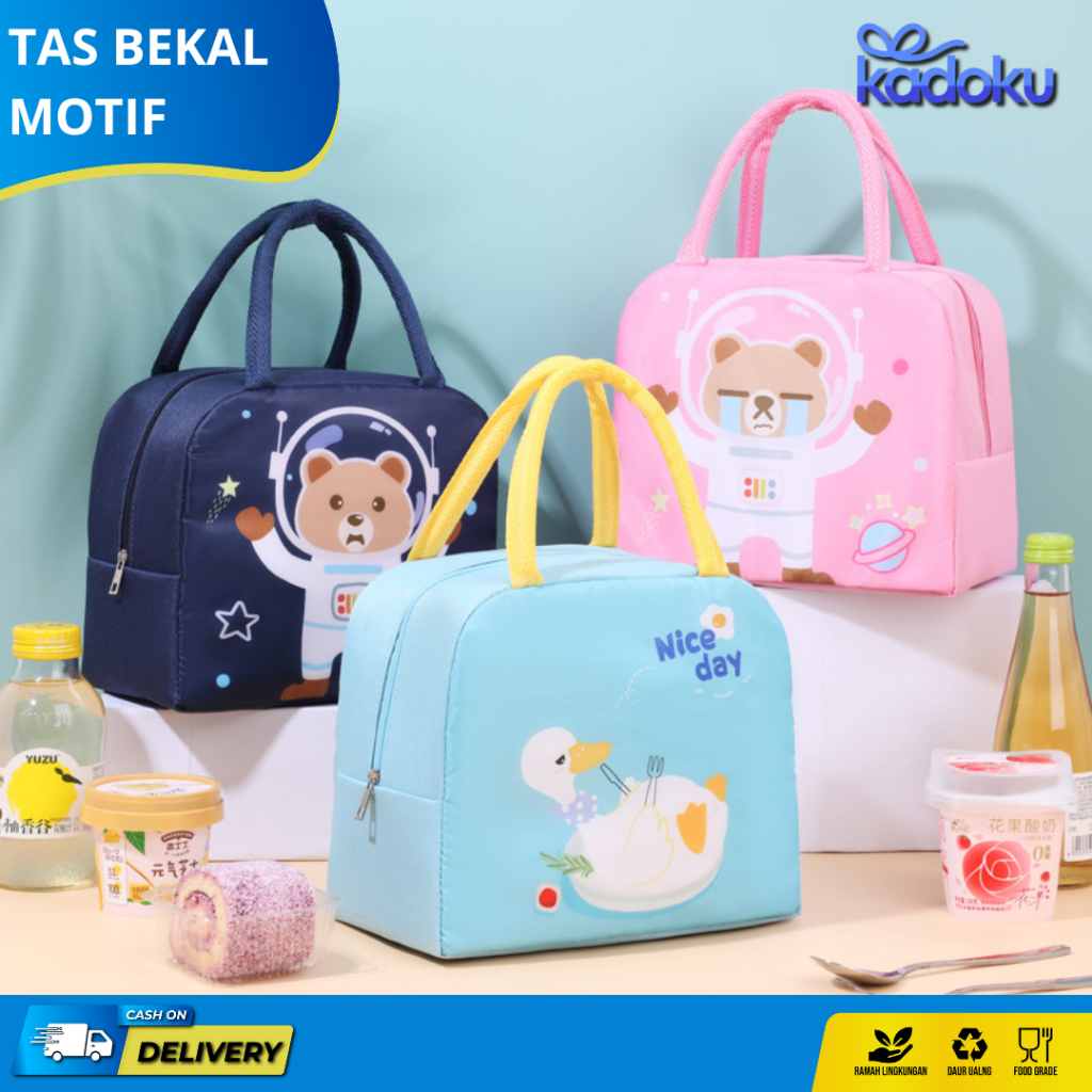 Tas Bekal Makanan Anak Tas Lunch Box Anak motif lucu Tas Tempat Makan Anak