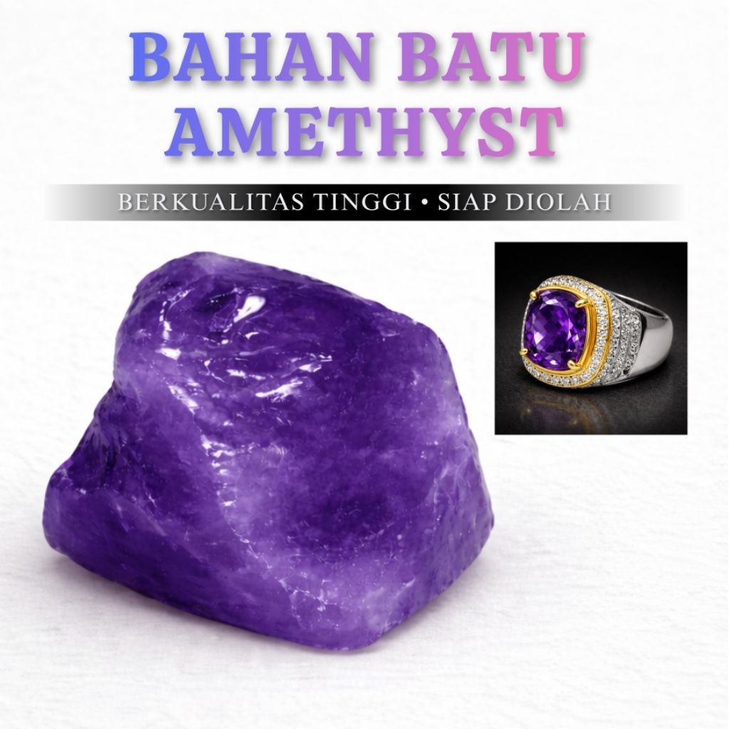 BAHAN BATU CINCIN PERMATA AMETHYST