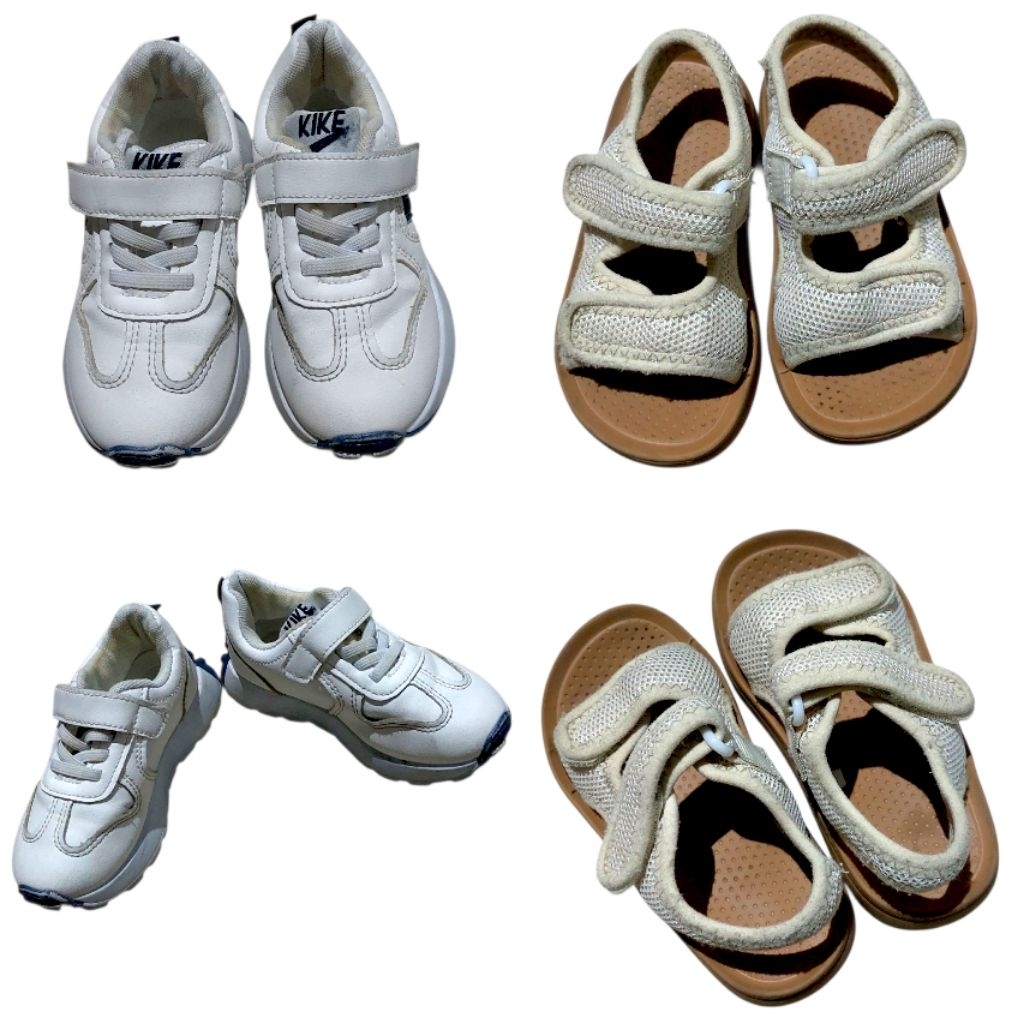 Preloved Sepatu & Sandal Anak - Sneakers Putih & Sandal Casual Murah