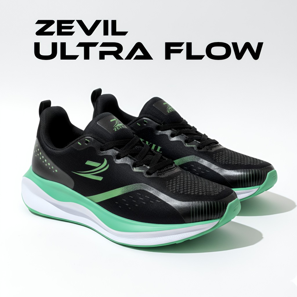 ZEVIL - Sepatu Lari Pria Wanita Jogging Sneakers Kasual Olahraga Sporty