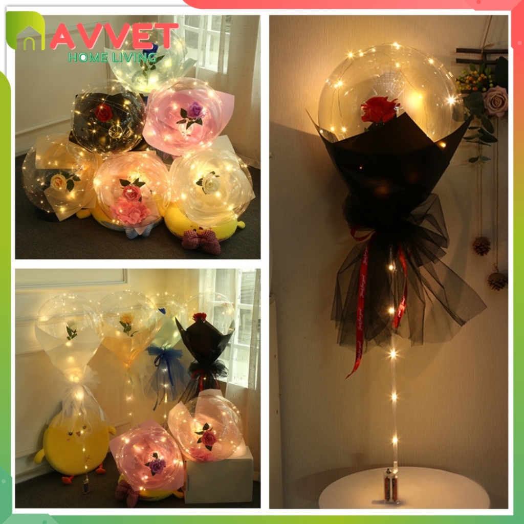 AVVET Bucket Balon Bucket Bunga Balon Warna bucket pvc lampu Bucket Balon PVC Balon BOBO Bucket Balo