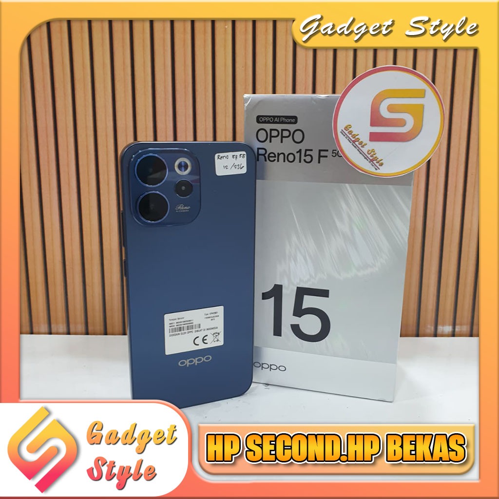 Oppo Reno 15F 5G Ram 8/256GB | Ram 12/256GB Second Resmi Gadget Style Store