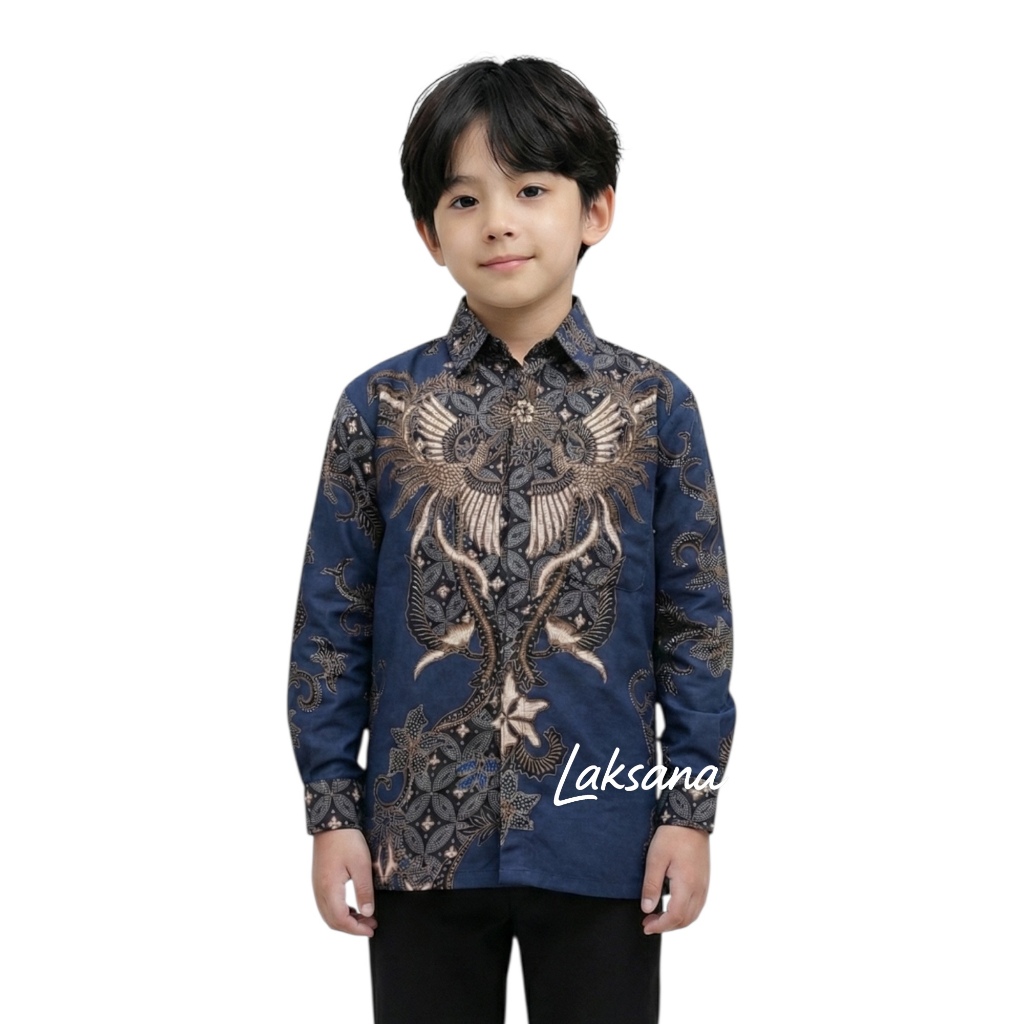 Laksana - Atasan Kemeja Anak Laki Laki Laksana Batik Shirt - Batik Anak Laki Laki Umur 1-12 Tahun