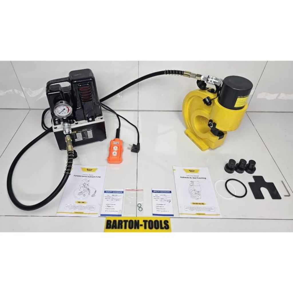 12mm Angle Steel Hydraulic Busbar Punching CH-70L Dengan Electric Pump QQ-700 BARTON Alat Pelubang B