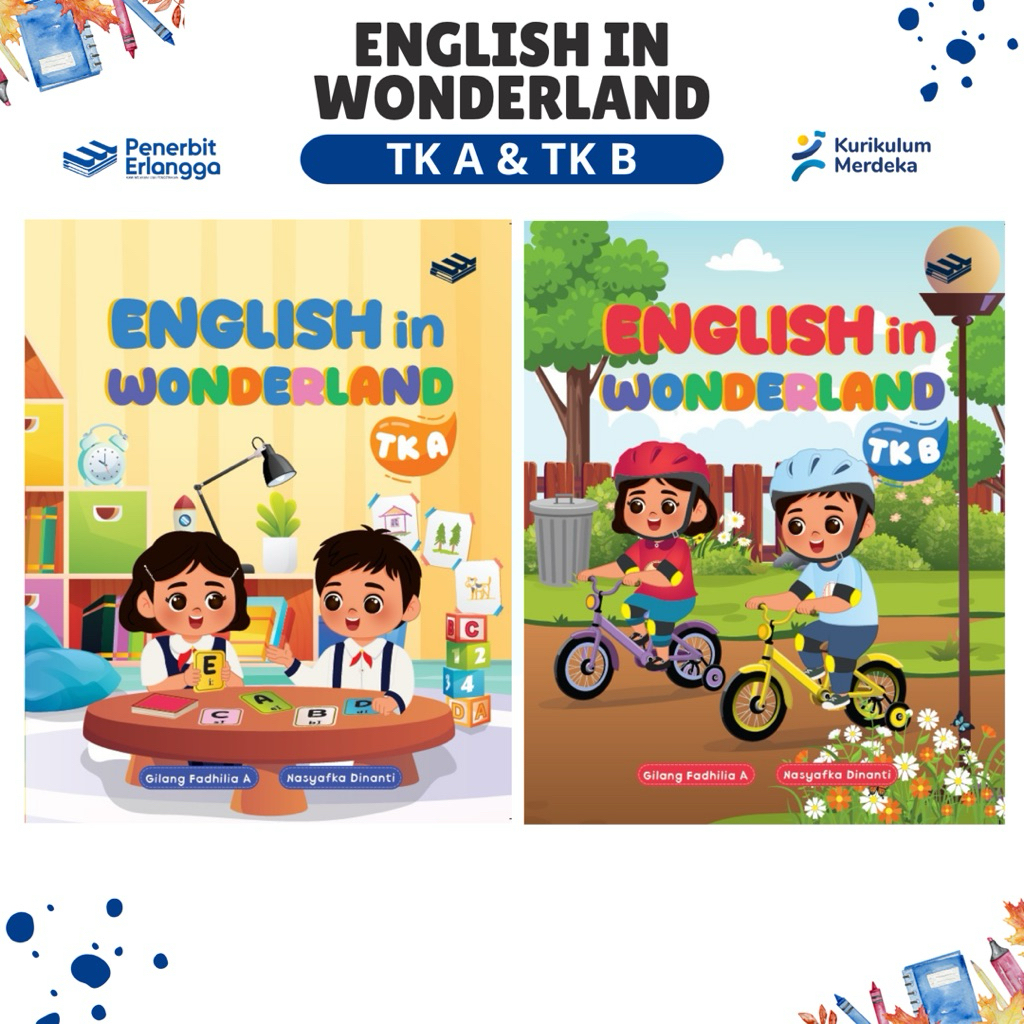 BUKU ENGLISH IN WONDERLAND TK A & TK B - PENERBIT ERLANGGA