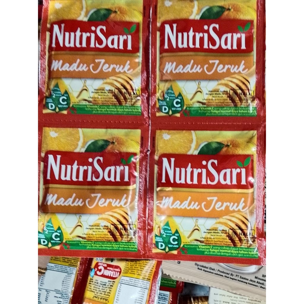 Minuman Serbuk Segar NutriSari rasa Madu jeruk dengan Vitamin C Tinggi