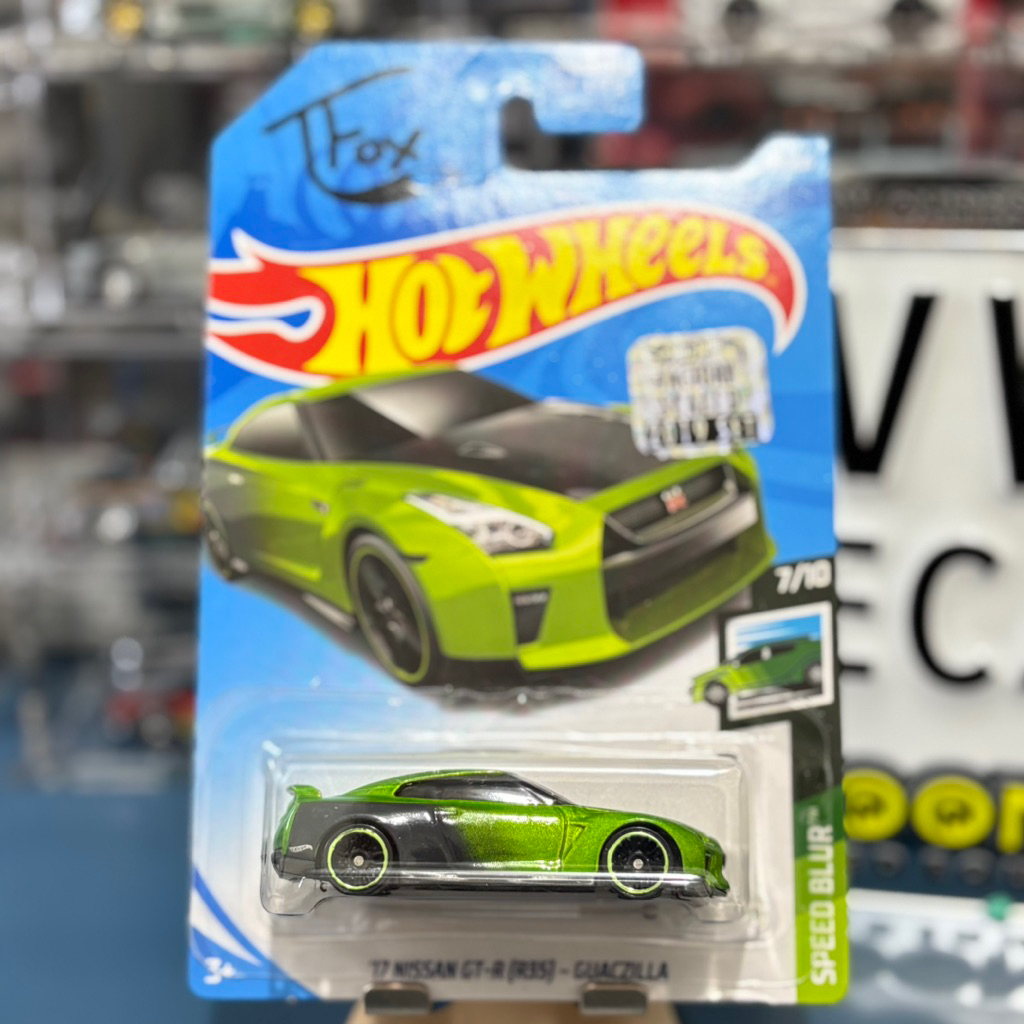 Hot Wheels 17 Nissan GT-R (R35) - Guaczilla Tfox Green Factory Sealed [Free Protector]|HW Speed Blur