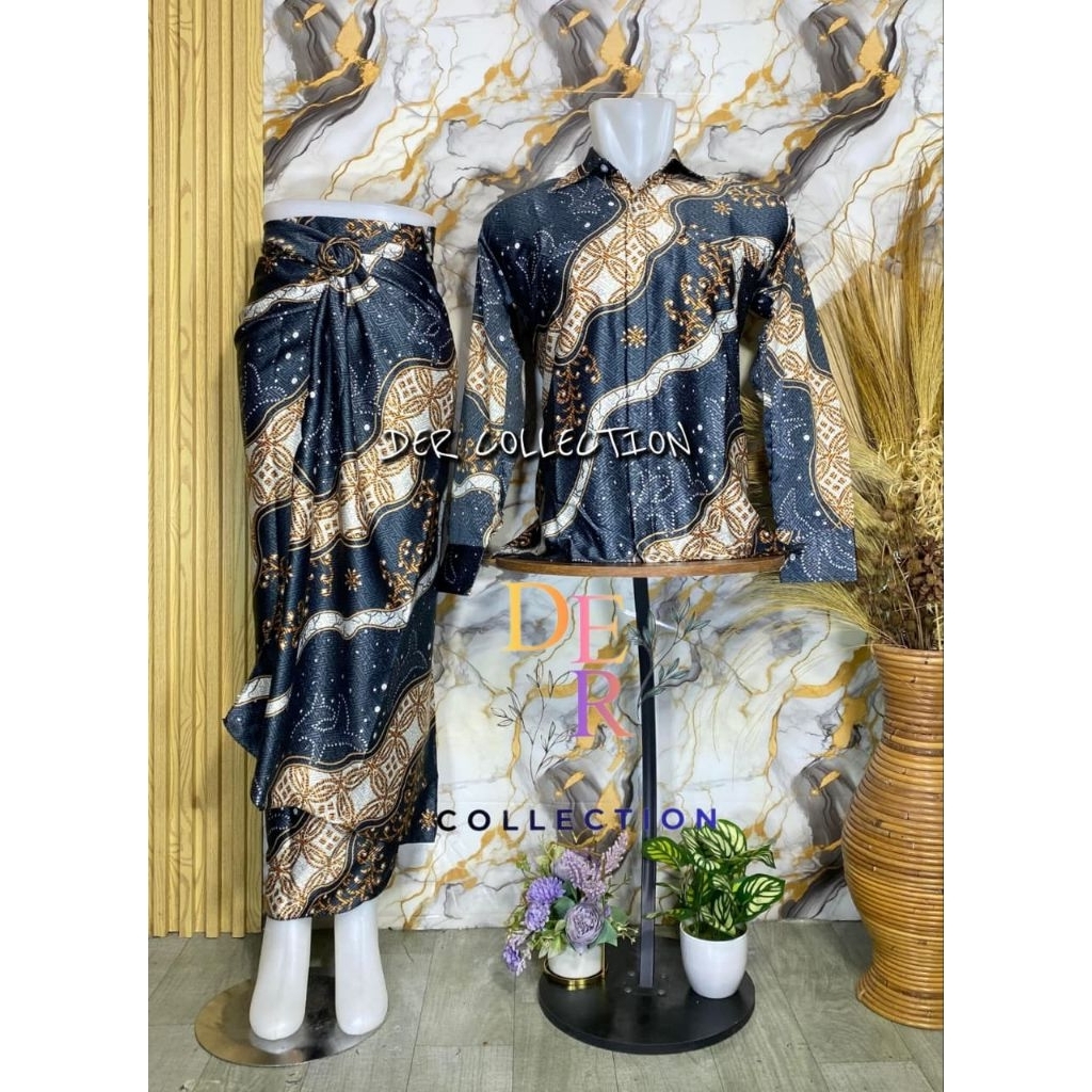 COD__KEMEJA PANJANG__Batik  motif (CENDANA MOCA ) BAHAN _SILKY_ buat kondangan ATAU buat acara-acara