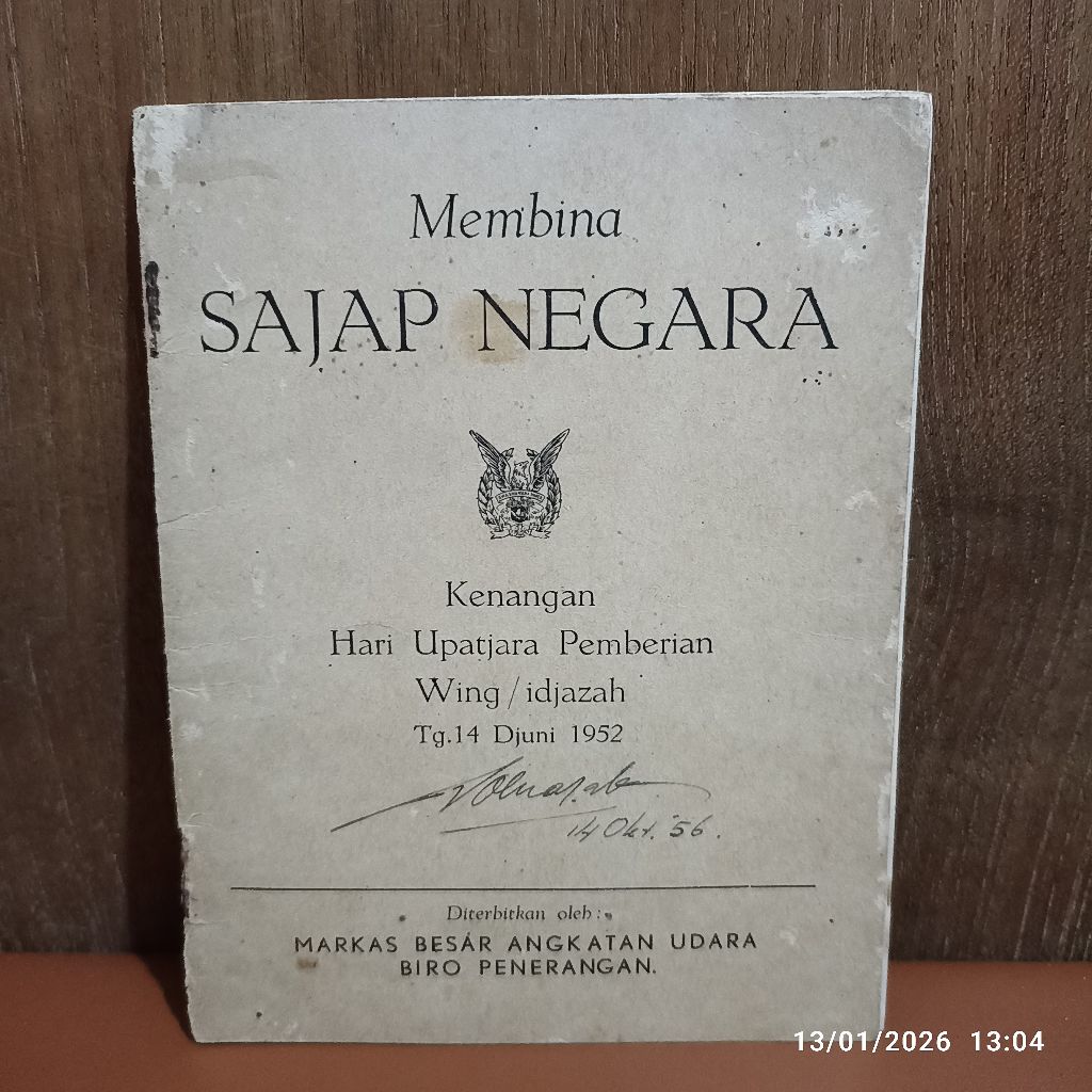 buku membina sayap negara ejaan lama 20 hal 1952