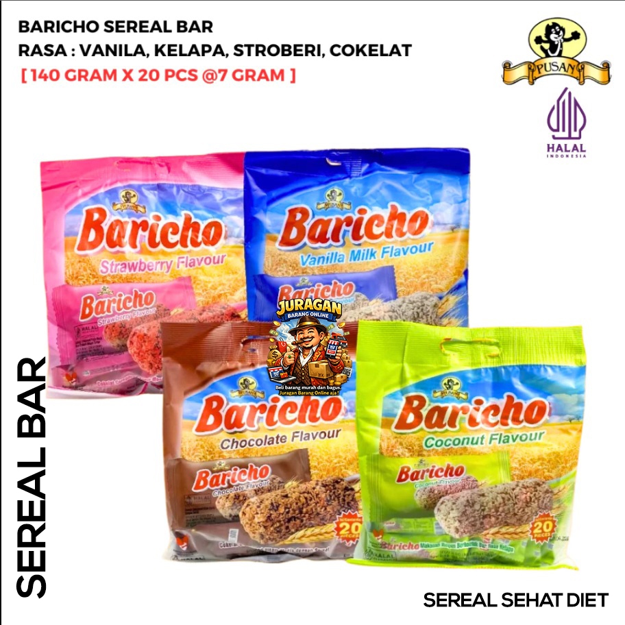 Cereal Sereal Oat Bar | Pusan Baricho Cereal Bar | Snack Oat Bar Sehat Diet Praktis Gandum Sereal An