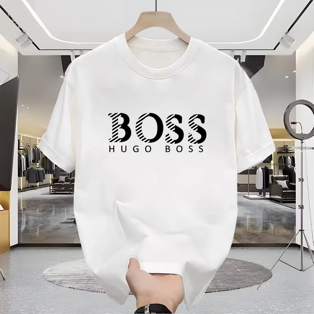 Kaos Big Size BOSS HUGO BOSS Kaos Keren Pria Wanita S-XXXXXXXL(7XL) T-Shirt Unisex Pria Wanita Cotto