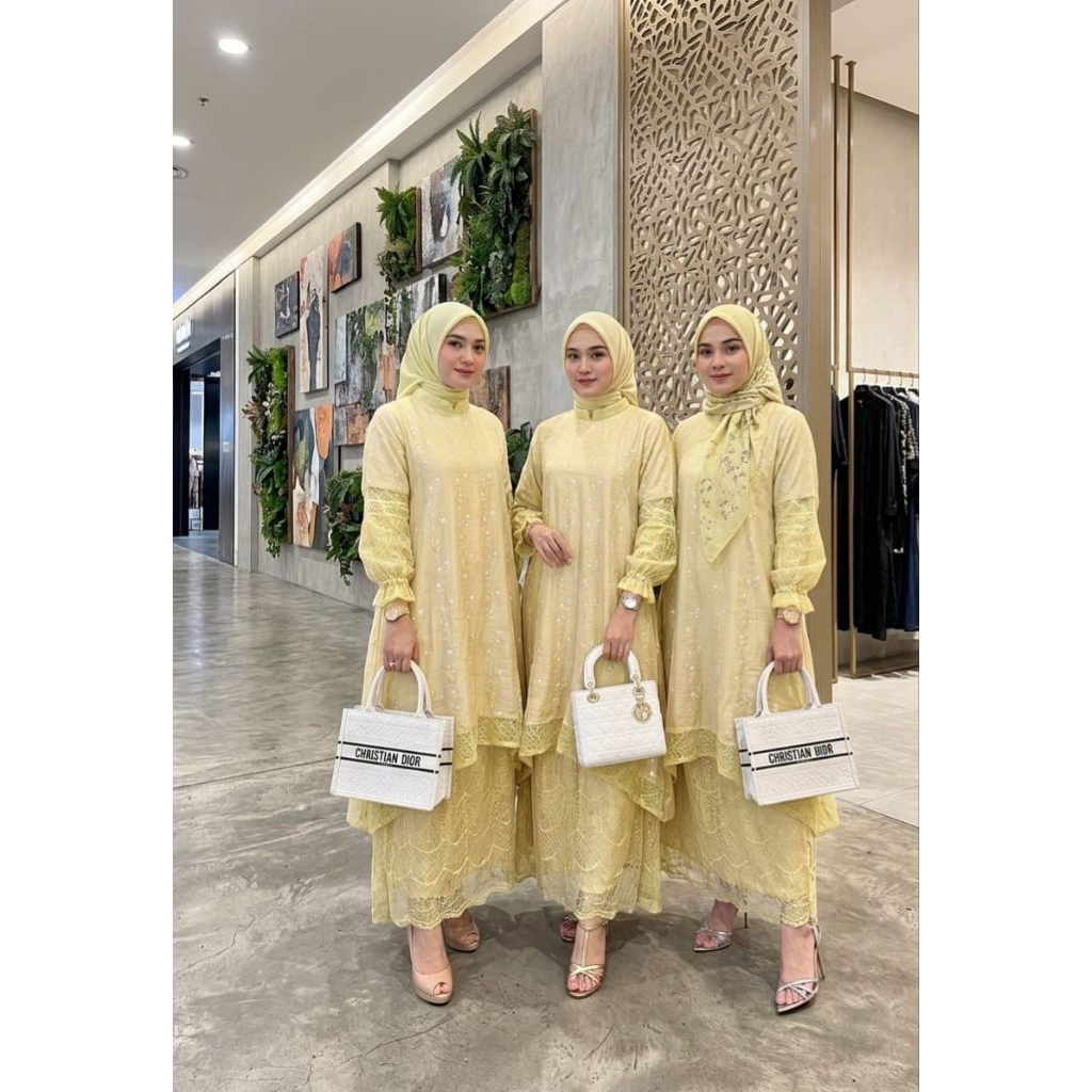 TUNIK SET WANITA CERUTY BABY DOLL PREMIUM + RENDA ELEGAN