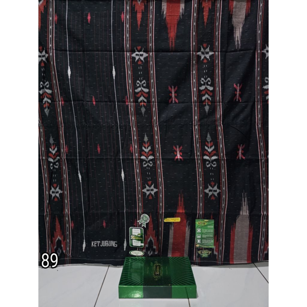 SARUNG KETJUBUNG TIPE SKG GREEN JAHIT TENGAH