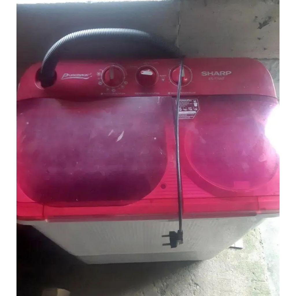 Mesin Cuci Bekas Sharp 7,5kg Seken Normal Mode Rendam