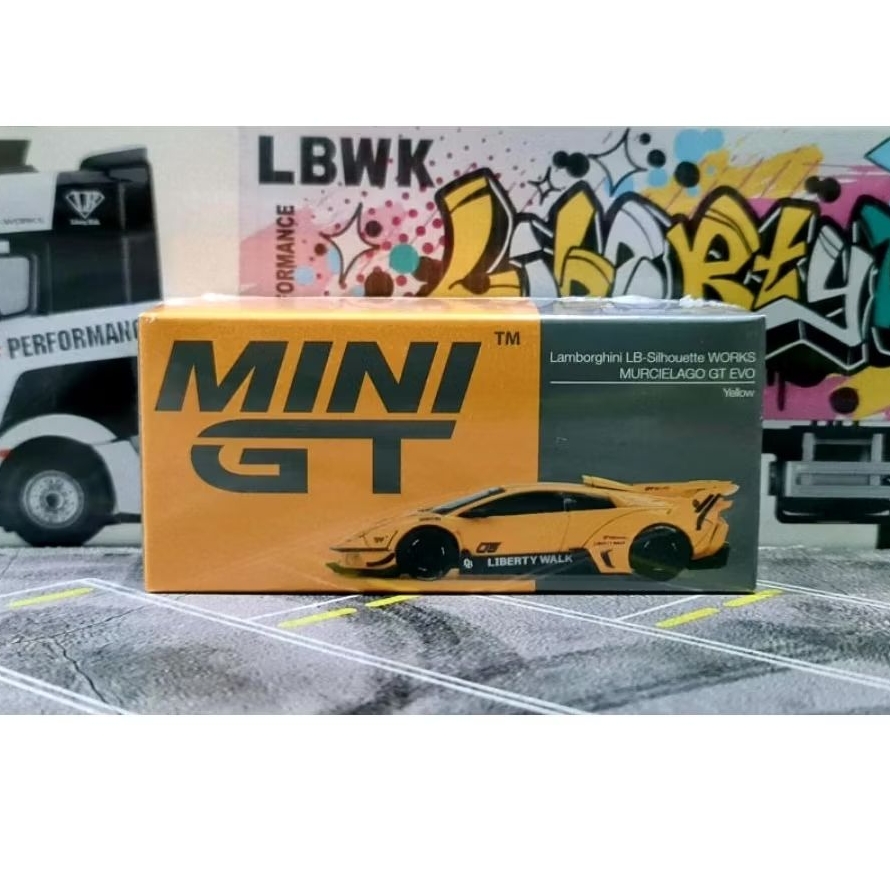 Mini GT Lamborghini LB-Work Murcielago GT EVO Yellow