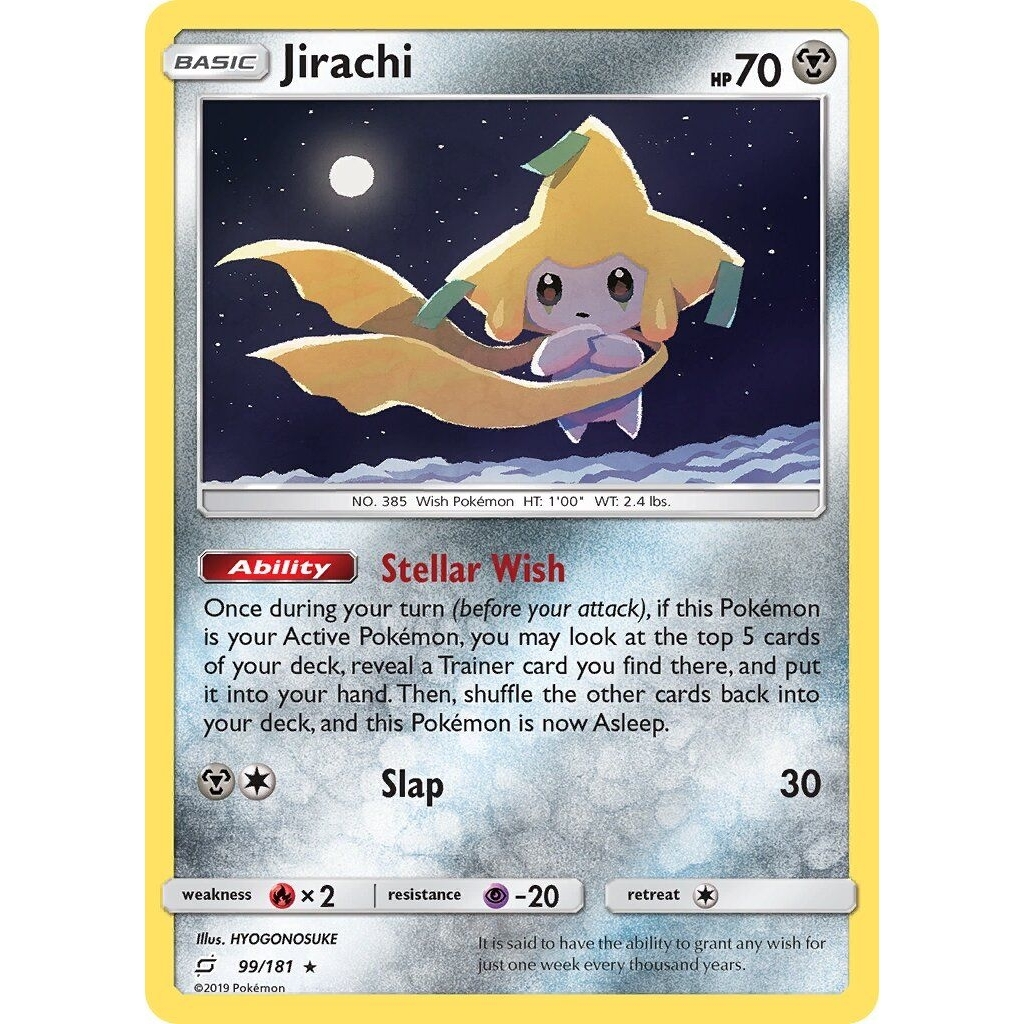 TCG Pokemon Jirachi Team up Eng Holo 2019
