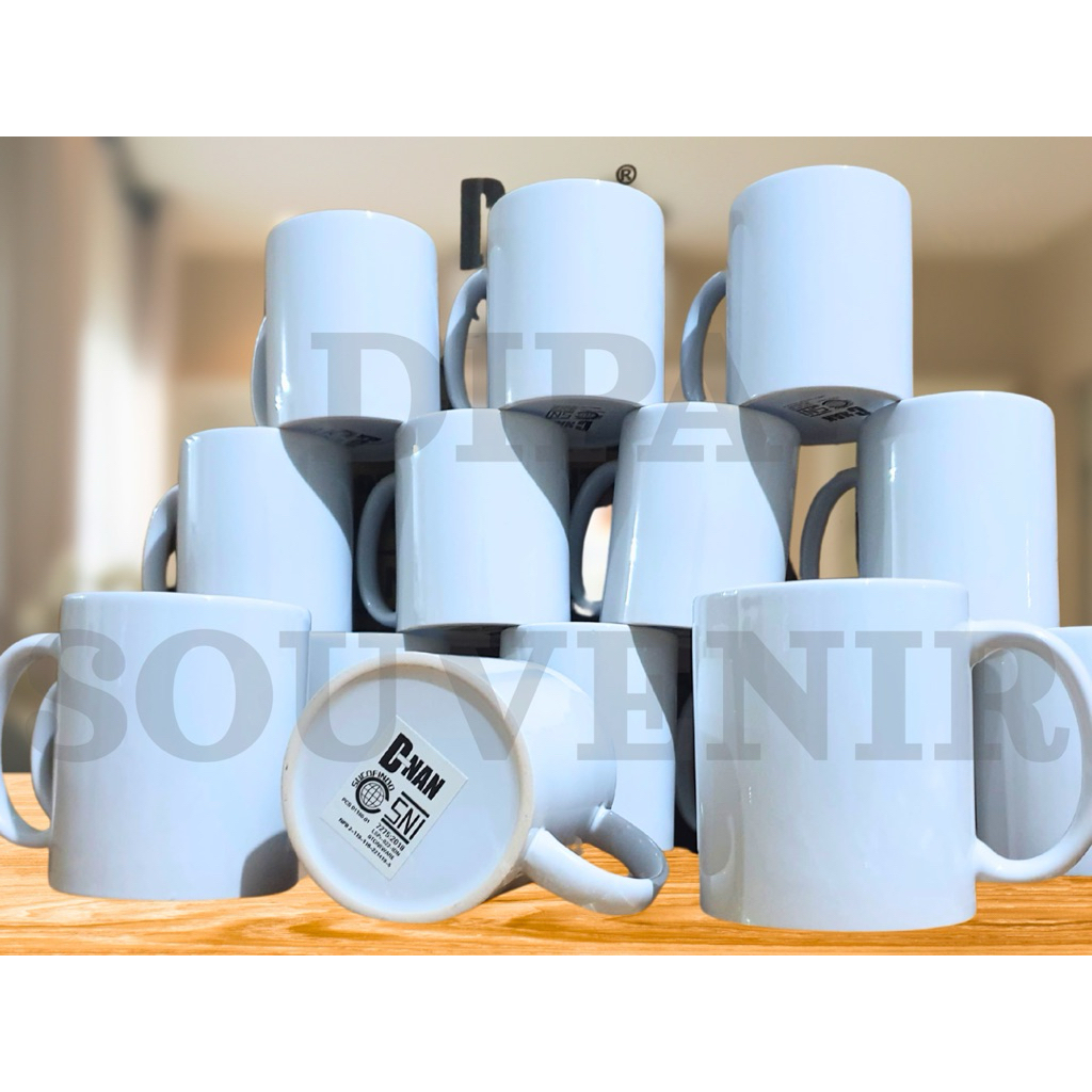 Mug Polos Coating Import Grade A D-Nan Dan Mug Lokal Non Merk Coating Setara Dnan (Khusus Kargo)
