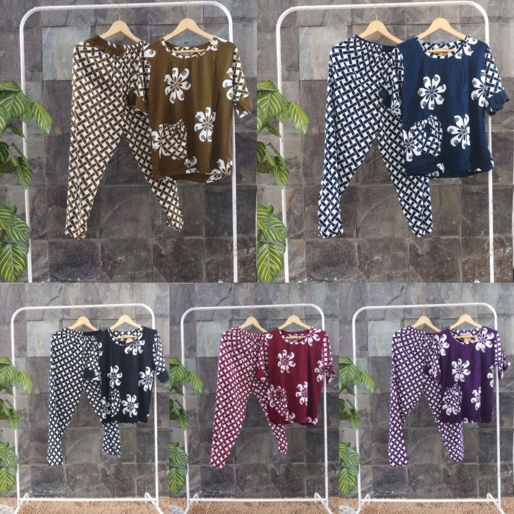 LD 102 Setelan celana Batik Qonita Pekalongan Non Busui || Spj Sakura ll Sakura Sabrina Intana