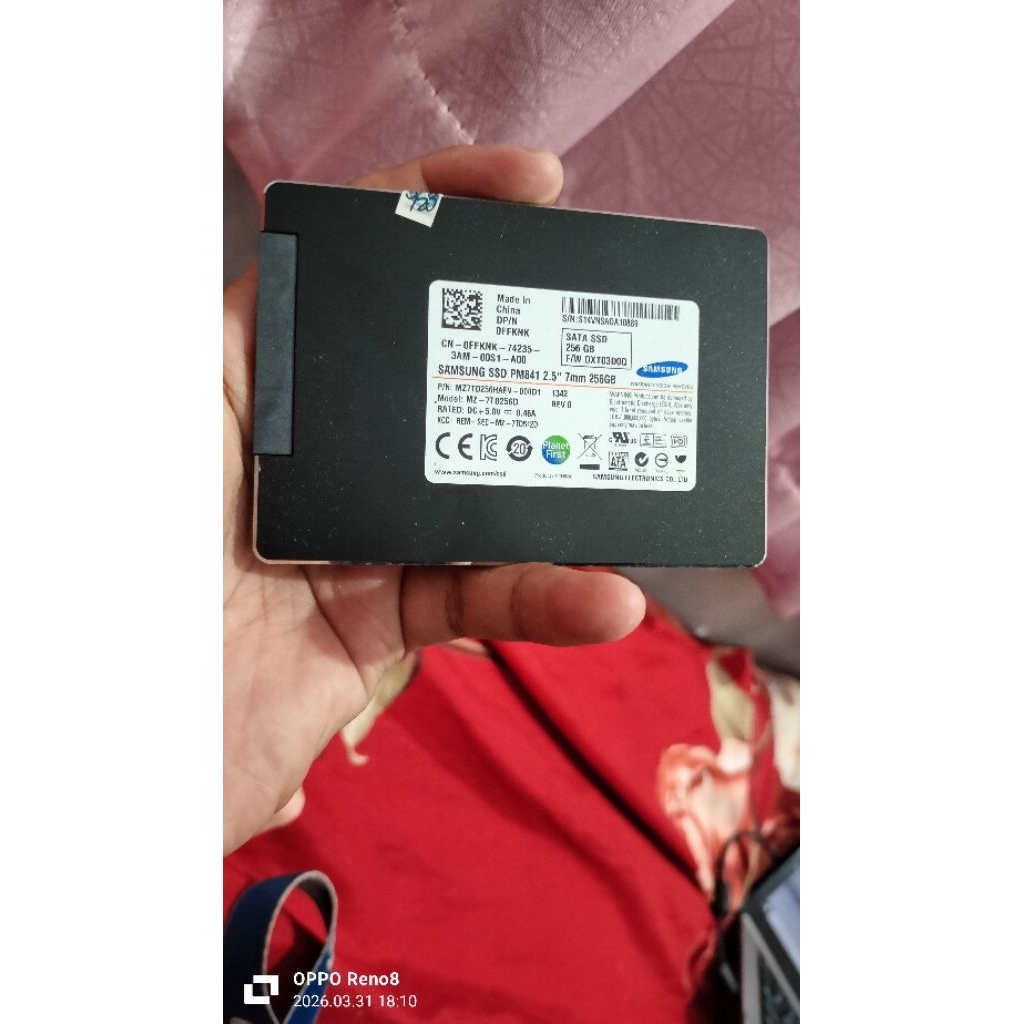 SSD SATA SAMSUNG 256GB PM841 Original Copotan Normal