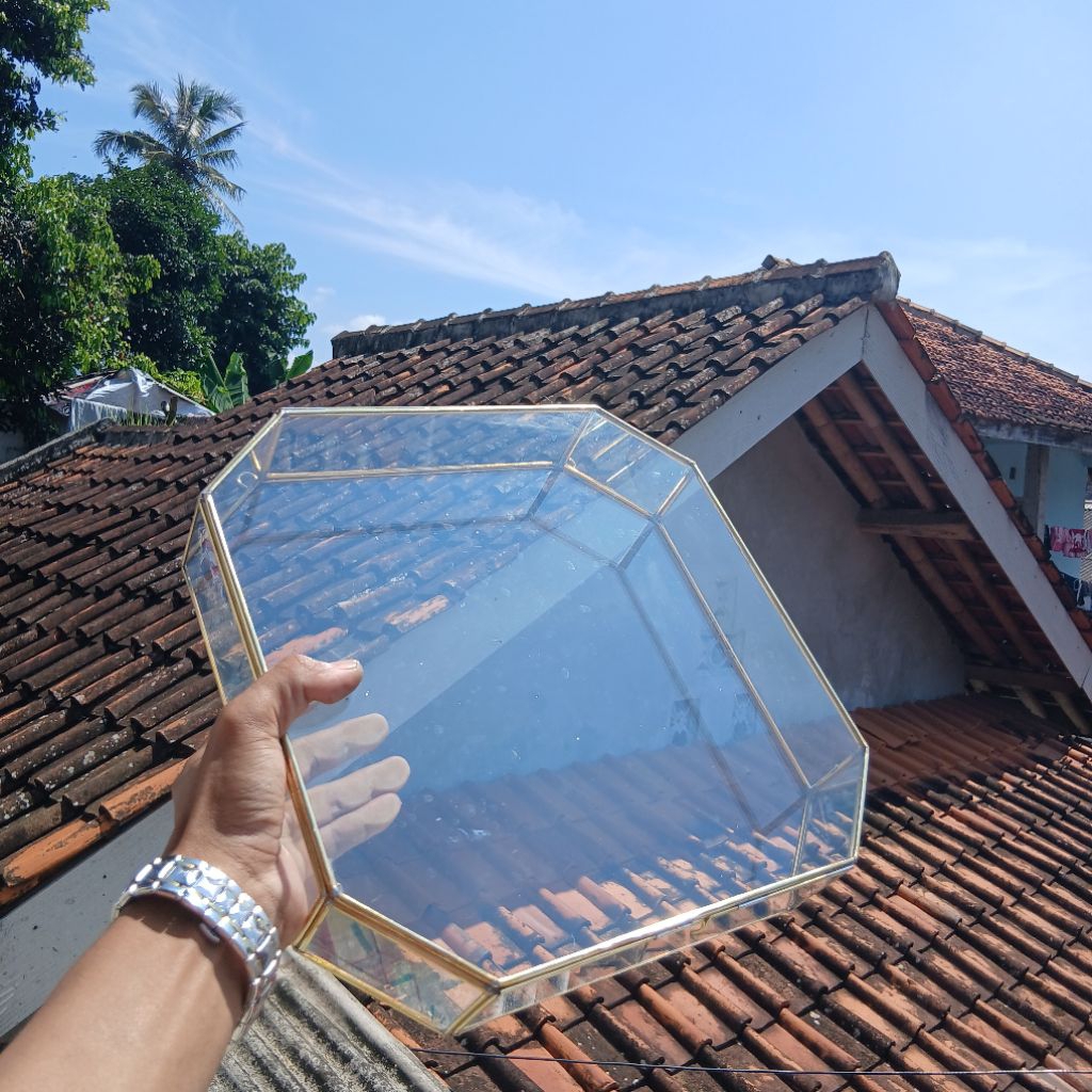 (GRATIS PACKING KAYU) MAHAR BINGKAI TERARIUM/BOX MAHAR TERARIUM OCTAGONAL