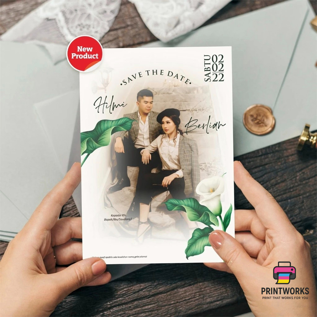 Undangan Pernikahan Custom Premium Glossy Full Colour