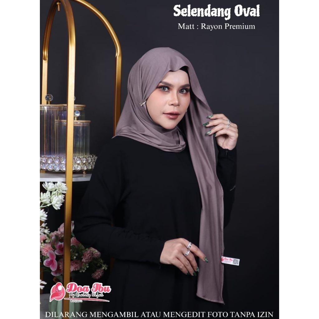 JILBAB INSTAN DOI PASHMINA RAYON OVAL by DOA IBU HIJAB