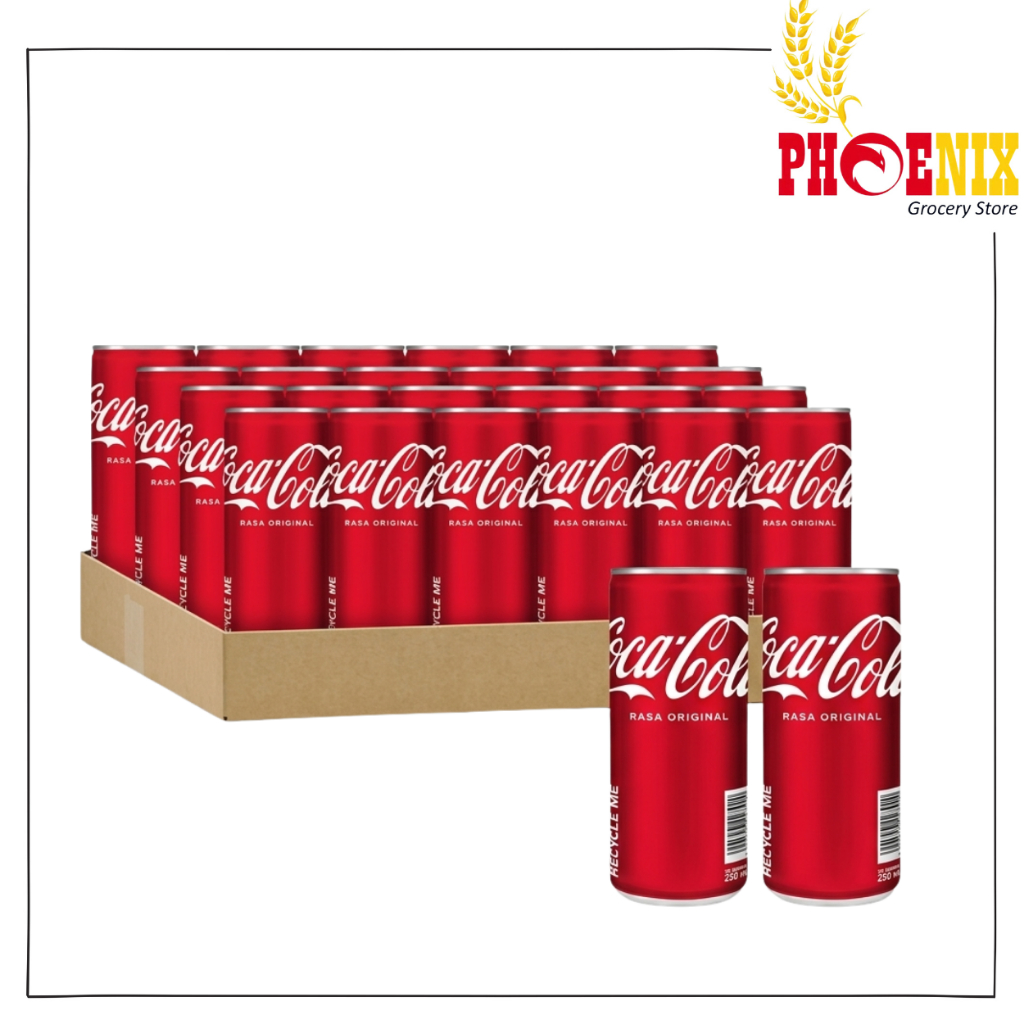 Coca-Cola Minuman Soda Kaleng 1 dus isi 24 pcs @250 ml