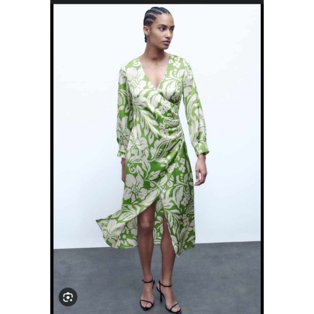 ZARA SATIN PRINT DRESS