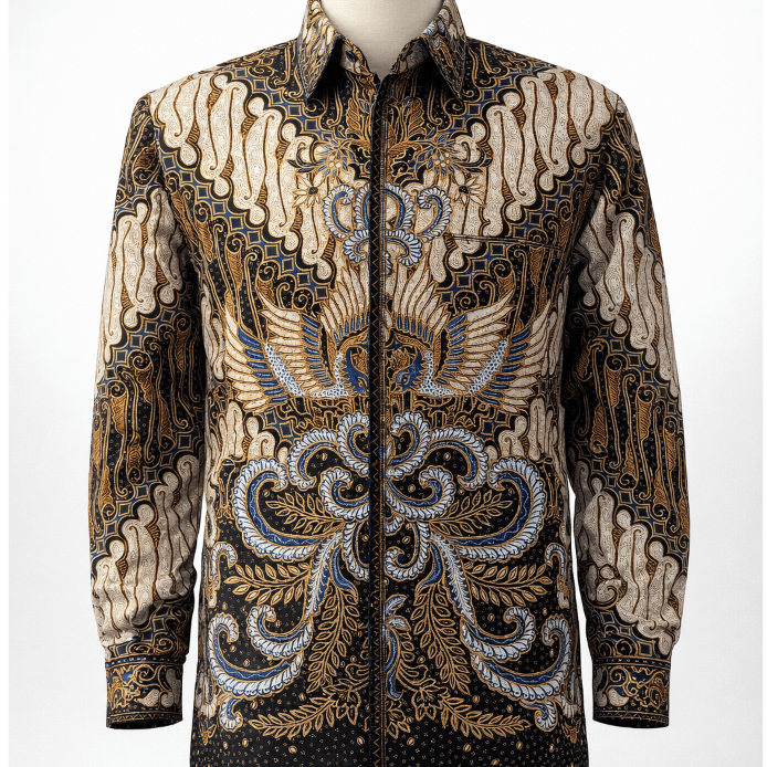 Batik Nusarupa - NAYAKA | Kemeja Batik Pria Premium Lengan Panjang Motif Nusantara | Semi Jas